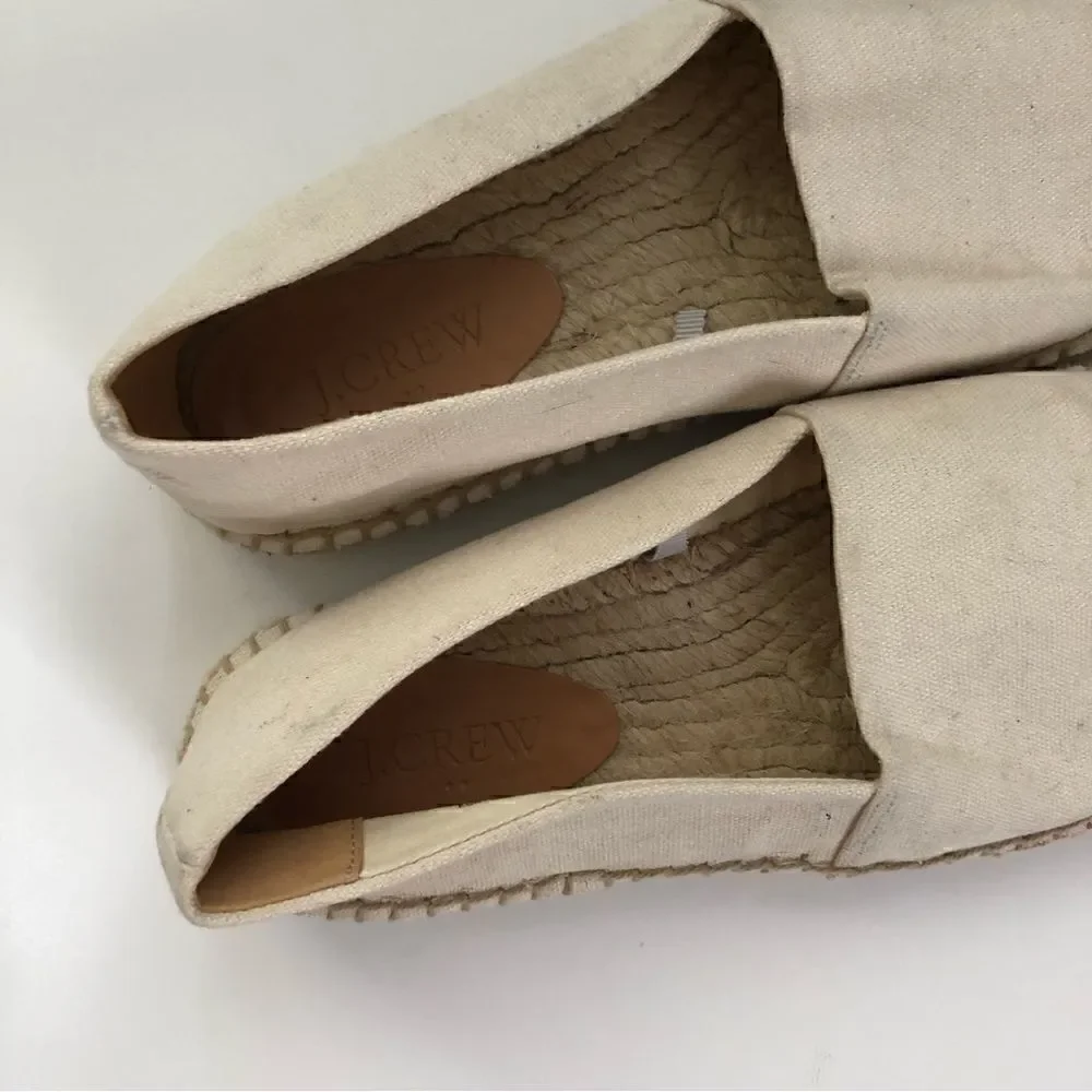 J Crew Canvas cap toe slip on espadrilles size 6.5
